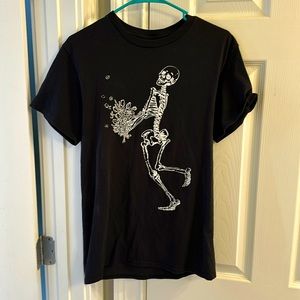 black skeleton shirt
